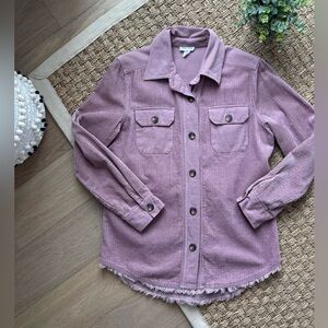 Women's Light Pink Corduroy Shacket